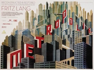 Metrópolis Fritz Lang 1927 reconstruido estilo vintage cartel de película estampado B10 - Imagen 1 de 1