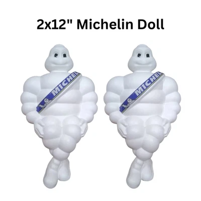2x 12" Michelin Man Doll Mascot Figure Bibendum Collectibles Advertise Tire, Tru - Image 1 of 4