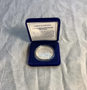 1987 U.S. Constitution Bicentennial Silver Proof Coin with COA. Rare Find! - Picture 1 of 5
