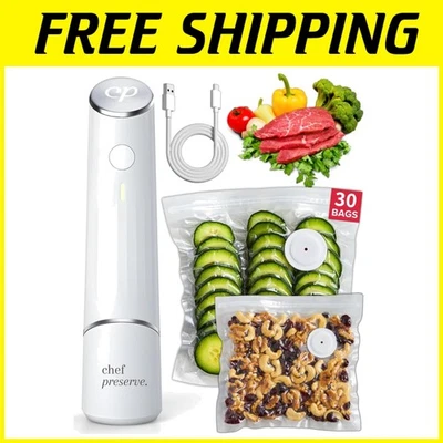 Powerful Portable Food Sealer + 30 Reusable Bags - Image 1 of 4