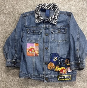 Girls 4T Angry Birds Start Wars Patch Jean Jacket  - Picture 1 of 6