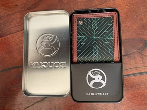 HOOEY NEON MOON BIFOLD ROUGHY GELDBÖRSE SCHWARZ/BRAUN MIT TÜRKIS AZTEKEN RBF002-BKBR - Bild 1 von 4