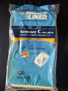 DVC Brand Kenmore C 5055 50558 Q 50557 Panasonic C5 Vacuum Bags Pack of 10 - Picture 1 of 7