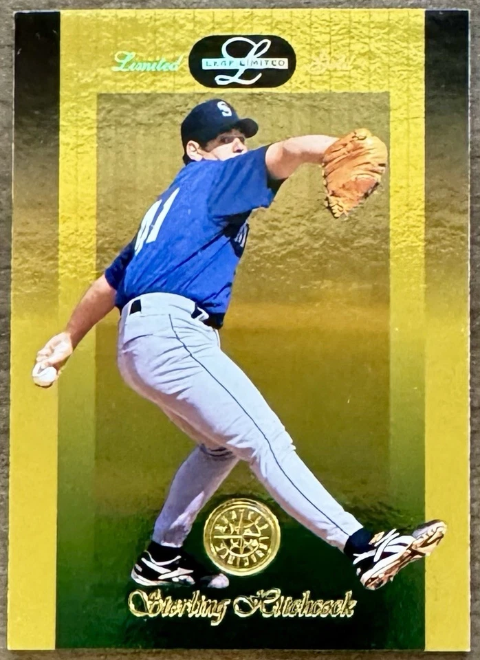 1996 Leaf Limited GOLD #73 Sterling Hitchcock Mariners RARE GOLD FOIL PARALLEL - Image 1 of 2