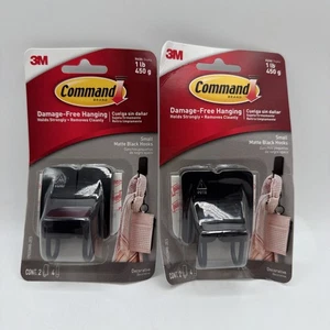 Command kleine mattschwarze Haken hält 1 Pfund 1 Packung - Bild 1 von 5