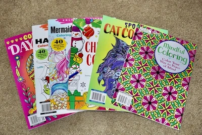 New Coloring Books For Adults & Children Lot of 6 — 第 1/4 张图片