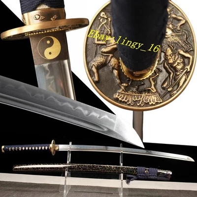 Exorcise Evil Sword Arcilla Templada 1095 Acero Japonés Samurai Katana Corte Afilado Foto 1 de 4