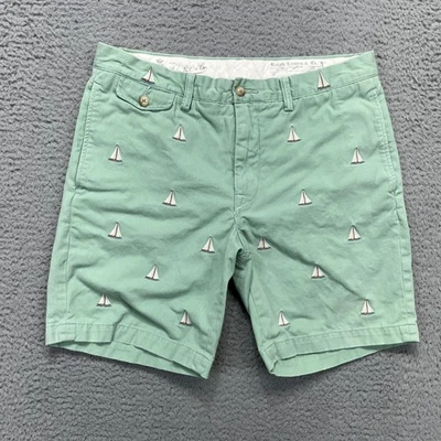 Pantalones Cortos Polo Ralph Lauren Para Hombre 34 Verde Calce Ajustado Velero Bordado Náutico Foto 1 de 4