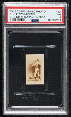 1948 Topps Magic Boxing Champions Bob Fitzsimmons #4A PSA 3 - Image 1 of 2