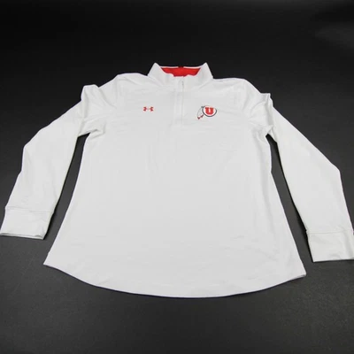 Utah Utes Under Armour Pullover Women's White Used - Image 1 of 4