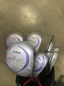 Wilson Hope Oversize Club Set Driver 3W & 5W Hybrid 5-9 Ladies RH Missing 7 Iron - Picture 1 of 21