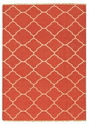 Vintage Hand Woven Traditional Kilim Rug 5'4" x 7'11" Oriental Wool Carpet - Image 1 of 4