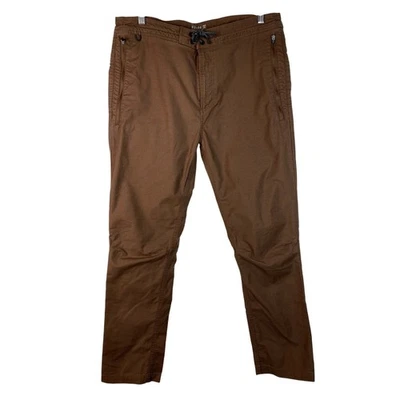 Pantalones de senderismo transpirables de mezcla de nailon de algodón marrón Roark 34 para hombre Foto 1 de 4