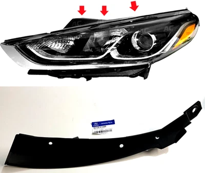 Soporte de soporte de faro de lámpara de cabeza superior para conductor izquierdo Hyundai Sonata 2018-19 OEM Foto 1 de 4