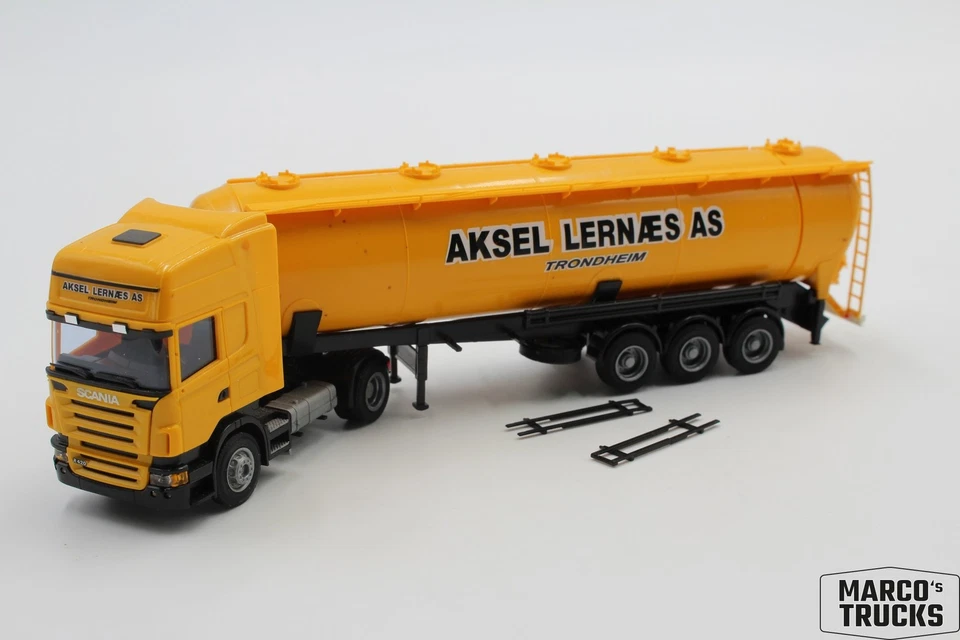 AWM Scania R05 TL silo semitrailer "Aksel AS Trondheim" Norway 1:87 /AW3139 - Image 1 of 1