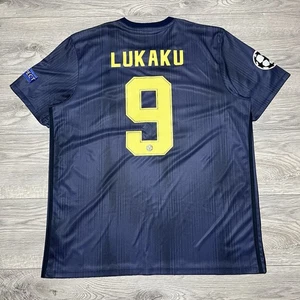 Romelu Lukaku Manchester United #9 Adidas Jersey 2018 2019 CHAMPIONS LEAGUE MUFC - Picture 1 of 15