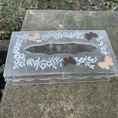 Cubierta de caja Kleenex de plástico vintage Foto 1 de 4