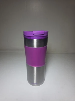 Aladdin 16oz Double Wall Stainless Steel Travel Tumbler with Flip Top - Purple  - Image 1 of 4