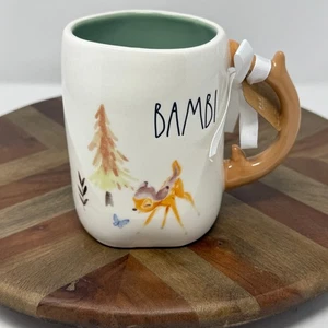 Rae Dunn Artisan Collection By Magenta X Disney Bambi Ceramic Mug Antler Handle  - Picture 1 of 15
