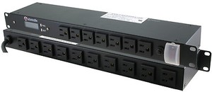 15Amp 17 OUTLET w/BUILT-IN POWER METER 19 INCH RACK MOUNT POWER STRIP PDU BAR