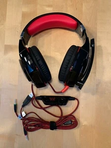 Kotion G2000 Red Headband Headsets for PC - Picture 1 of 6