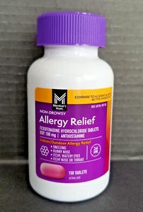 150 Member's Mark Allergy Relief Fexofenadine HCl 180mg Antihistamine Tabs 07/26 - Picture 1 of 8