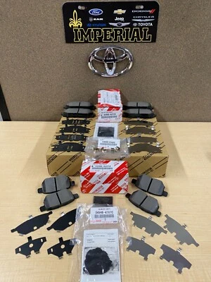 2010-2021 TOYOTA PRIUS FRONT & REAR BRAKE PADS NEW GENUINE 04465AZ323 04466AZ313 - Image 1 of 3