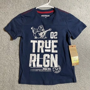 True Religion Kid's "True Religion 02 World Tour" Tee Shirt Sz 5 $79 NWT - Picture 1 of 8