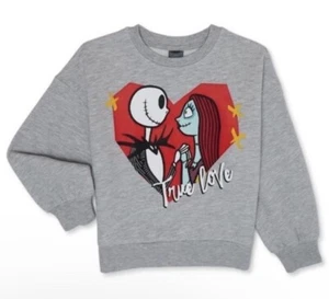 New Nightmare Before Christmas Sweater Kids True Love Fleece Lined, XS - Picture 1 of 5