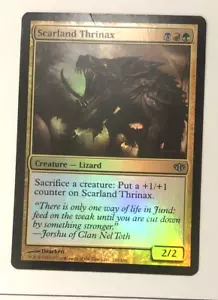Scarland Thrinax FOIL 123/145 Conflux MTG Magic the Gathering LIGHTLY PLAYED LP - Picture 1 of 2