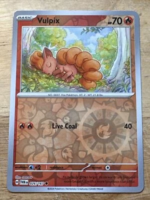 Vulpix - 026/167 - Reverse Holo - Twilight Masquerade - NM/M Pokemon Card - image 1 of 2