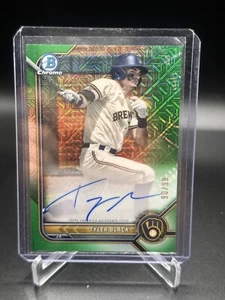 Tyler Black 2022 Bowman Chrome Mega Green /99 Auto Autograph Rookie Refractor RC - Picture 1 of 2