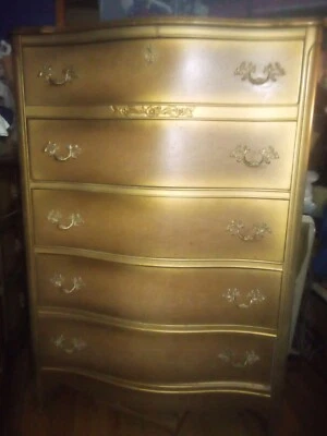 Vintage early 1950's French Provincial Wood Bedroom Set - Image 1 of 4