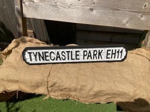 TYNECASTLE PARK EH11 retro style football sign. Great gift for HEARTS fans. - Picture 1 of 1