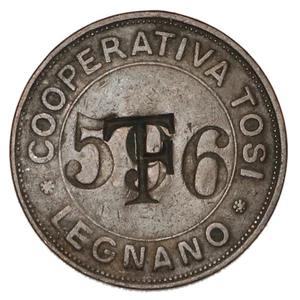 ITALIA LEGNANO Gettone Cooperativa Tosi 10 - 596 - con contromarca F - Imagen 1 de 2