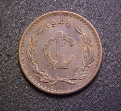 México 1946 Un Centavo KM# 415 - ¡Moneda Coleccionista Circ Alto Grado! - c3477xux Foto 1 de 2