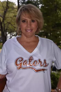 Gators Strass Glitzer orange blau Shirt XS S M L XL XXL 1X 2X 3X 4X 5X - Bild 1 von 11