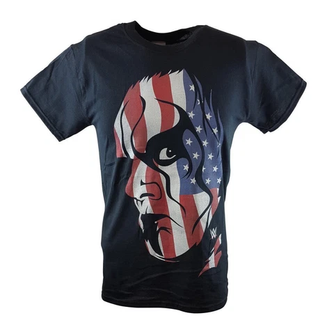 Sting USA Warrior WWE Mens Black T-shirt Cover