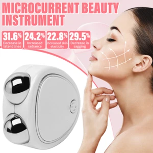 Portable Mini Facial Tightening Massager Microcurrent Face Lift Roller Machine - Picture 1 of 16