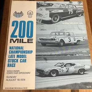 1974 USAC Stock Car Race Program, Milwaukee, Butch Hartman Wins - Picture 1 of 17