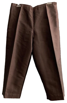 Pantalones capris de seda Coldwater Creek - Damas, talla 12P Foto 1 de 4