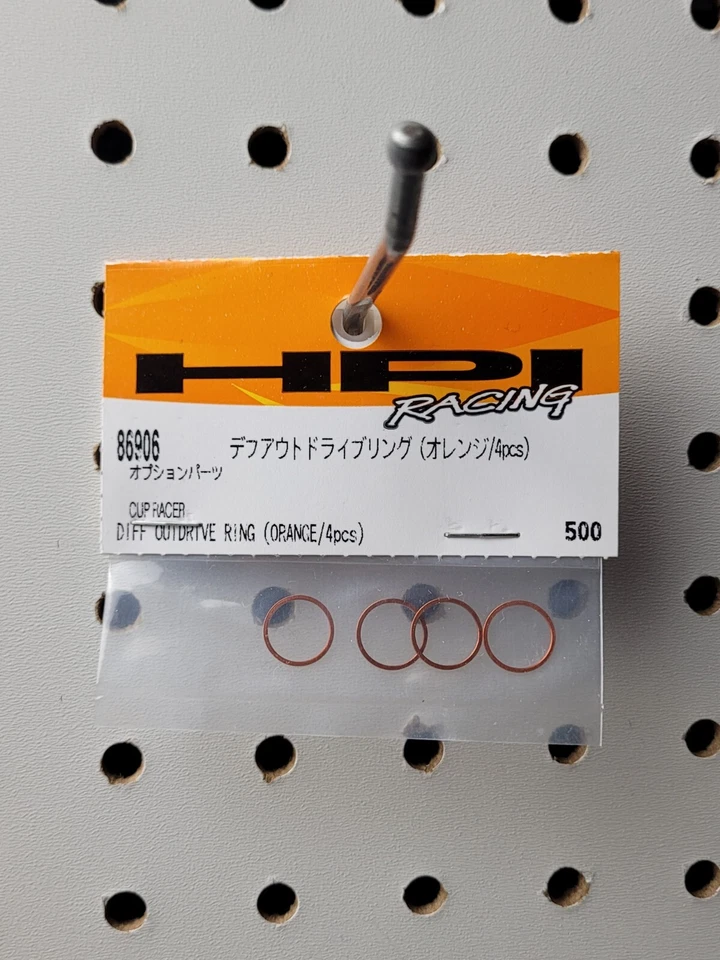 HPI Racing 86906 Differential Diff Outdrive Rings (Orange / 4pcs) ~ Cup Racer  - Image 1 of 1