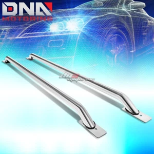 FOR 07-13 SILVERADO/SIERRA 1500 2500 3500 78" BED SIDE CHROME TUBULAR RAIL BARS - Picture 1 of 6