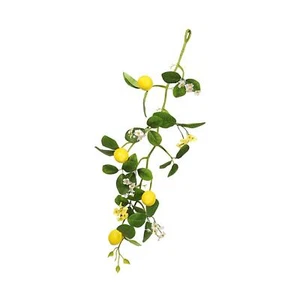 Artificial Lemon Garland with Flowers Indoor Cabinet Easter Silk Lemon Vine - Picture 1 of 7