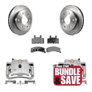 Front Brake Caliper Rotors & Semi-Metallic Pad Kit For 2000-2000 Chevrolet Tahoe - Picture 1 of 19
