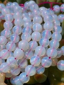 Opalite Bracelet Round Beaded Stretchy Bracelet 8mm Set Of 2 Pieces - Picture 1 of 4
