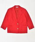 ALBA FORNARI Womens 2 Button Blazer Jacket UK 16 Large Red Wool Vintage HB02