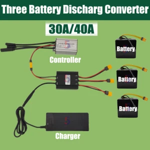 20V-72V Ebike Three Battery Discharge Converter Connection Adapter 30/40A+Charge - Picture 1 of 12