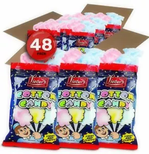 Lieber's Cotton Candy Bulk Bags, (Pack of 48) Great Birthday Party Favors Idea - Picture 1 of 5