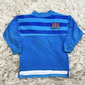 Vtg 80s Single Stitch Skateboarding Long Sleeve Blue Healthtex T-Shirt Boys 4 - Picture 1 of 6